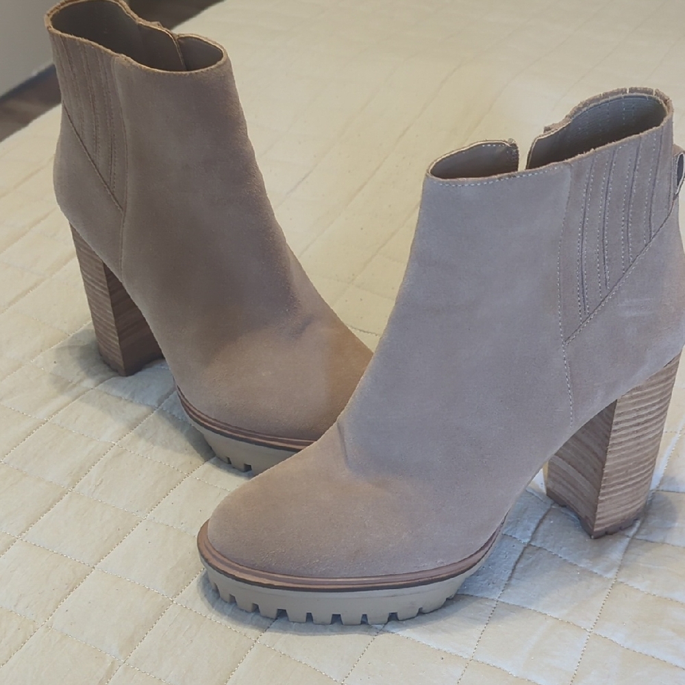 Vince Camuto Taupe Heeled Boots